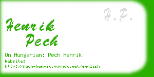 henrik pech business card